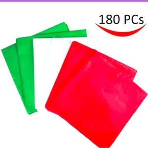 Holiday Tissue Paper Assortment (three Colors) 180 Piece Set-2 PACKS